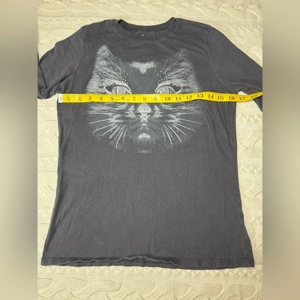 Children’s Place Black Long Sleeve Cat Graphic Shirt #1089